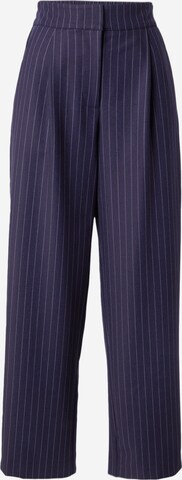 Y.A.S Wide leg Pleat-front trousers 'PINLOU' in Blue: front