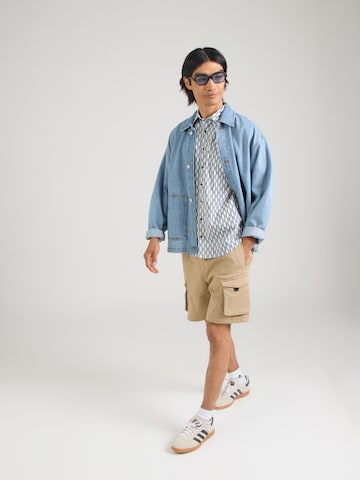 No Excess Regular fit Button Up Shirt in Blue