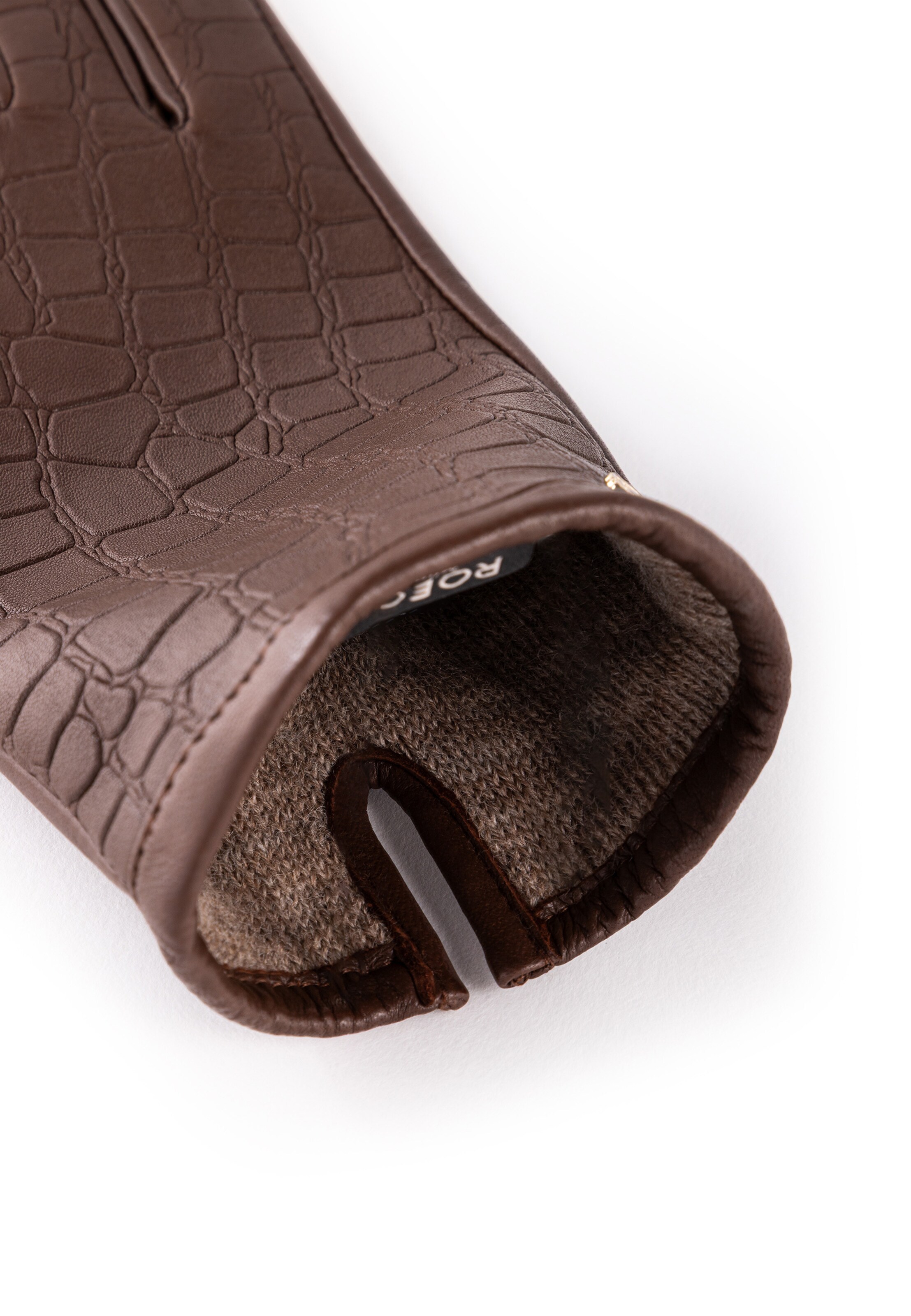 Roeckl Full finger gloves 'ROVERETO TOUCH' in Brown