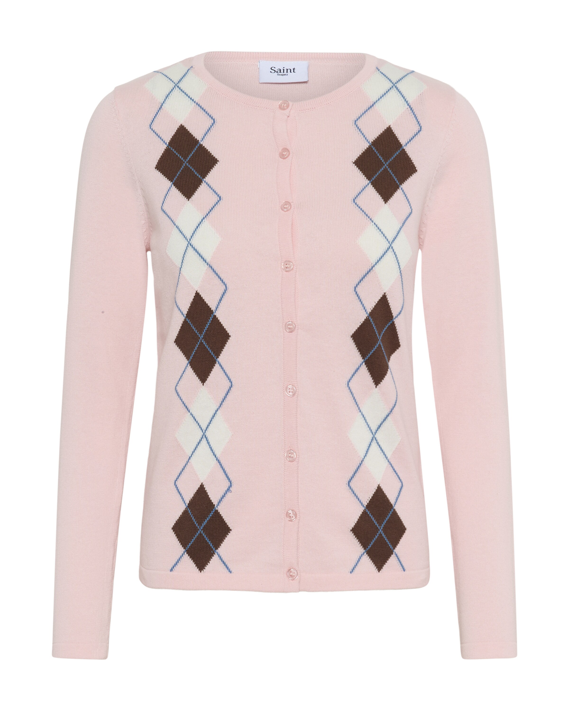 SAINT TROPEZ Gebreid vest in Roze: voorkant