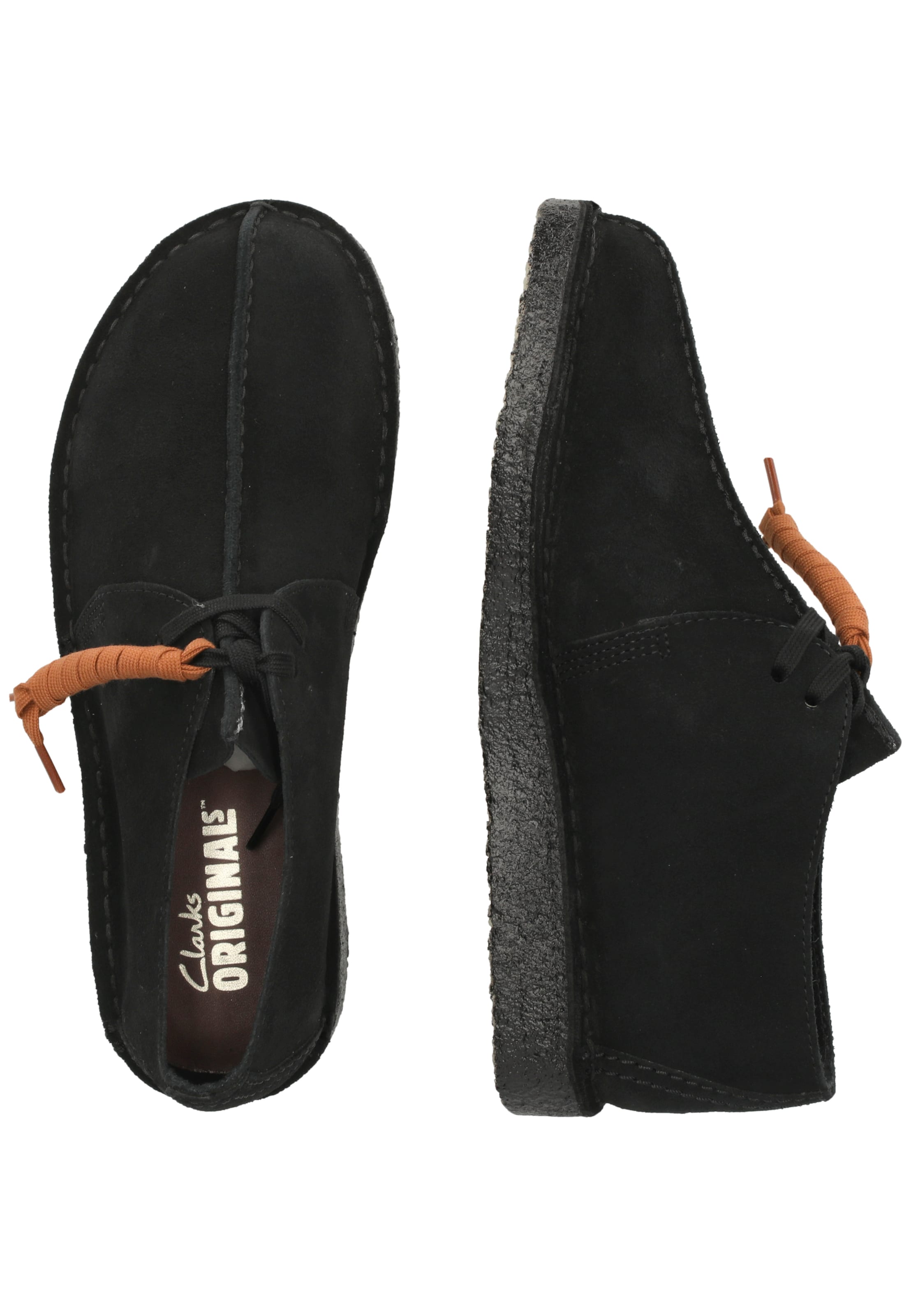 CLARKS Schnürschuhe 'Desert Trek' in Schwarz