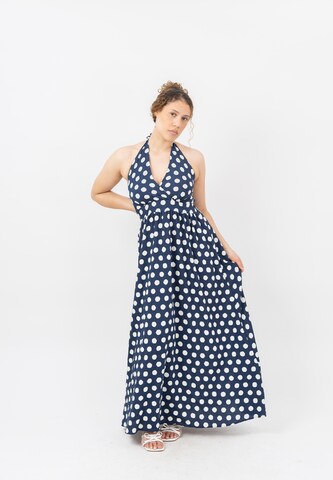 Elara Jurk in Blauw: voorkant