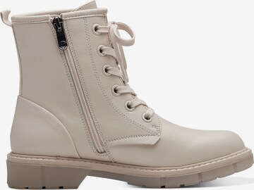 MARCO TOZZI Lace-Up Ankle Boots in Beige