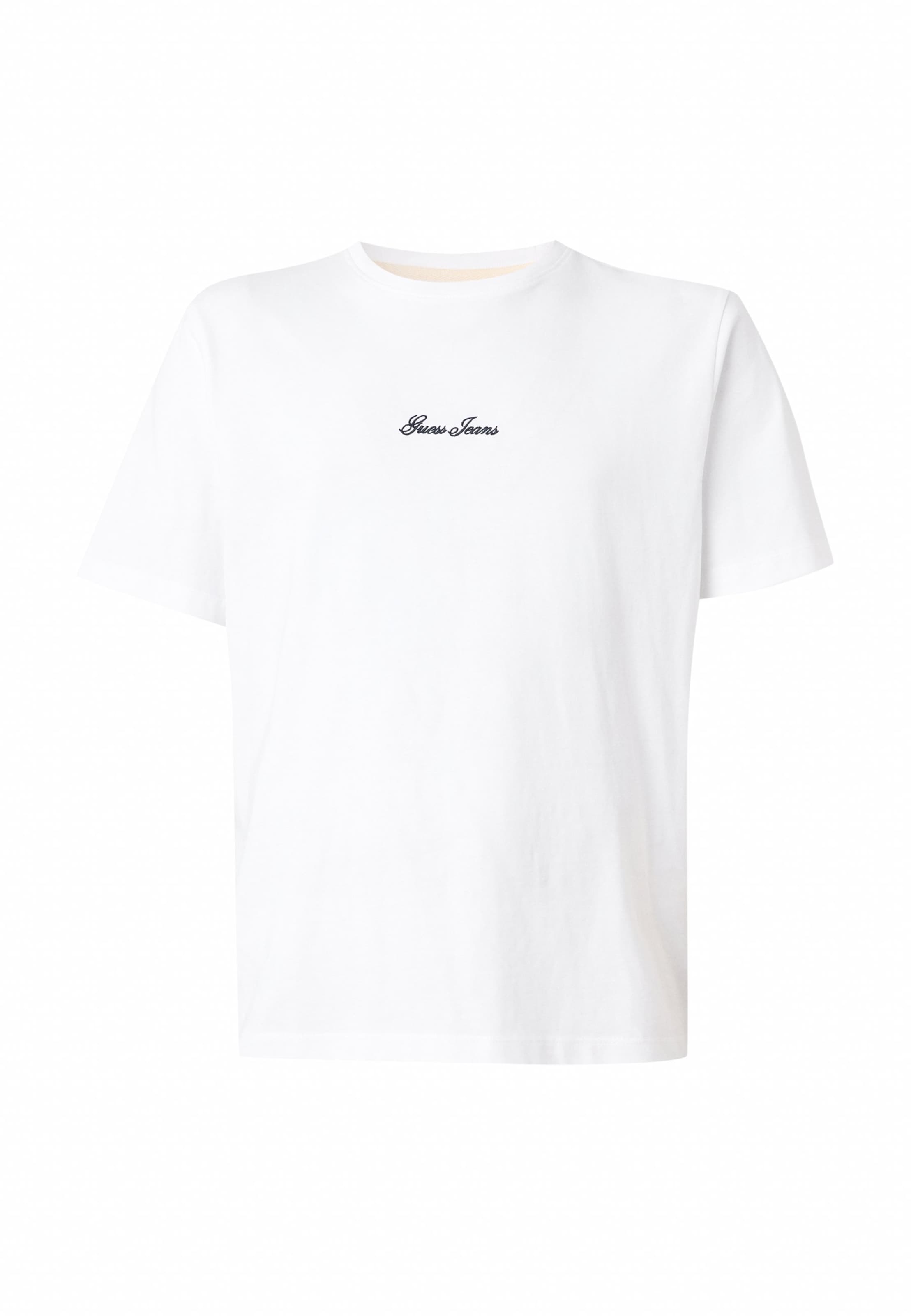 Tricou de la GUESS JEANS pe alb: față
