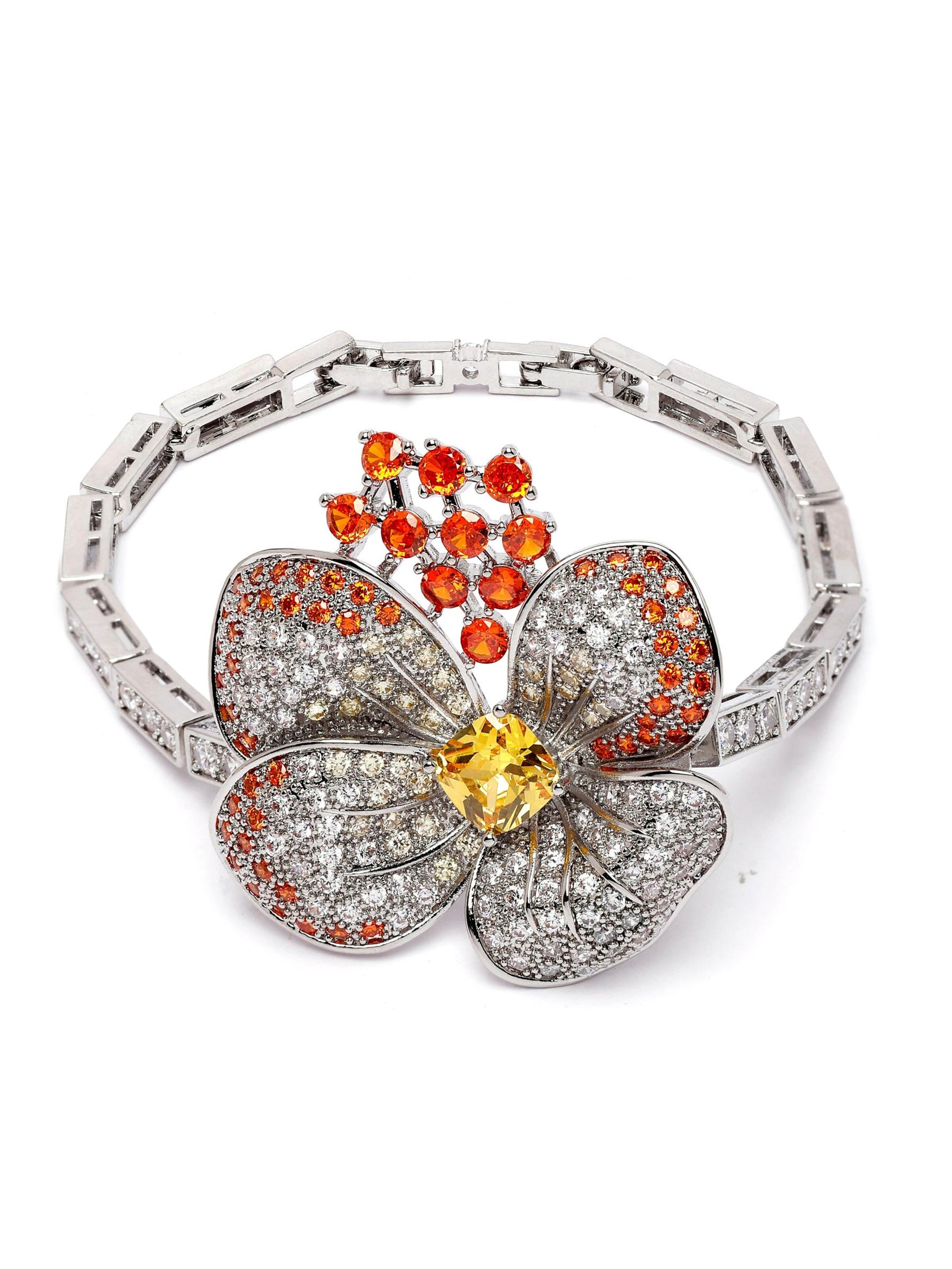 Braccialetto 'Joannaina' di AVANT-GARDE PARIS in arancione: frontale