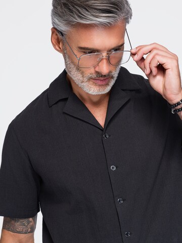 Ombre Regular fit Overhemd in Zwart