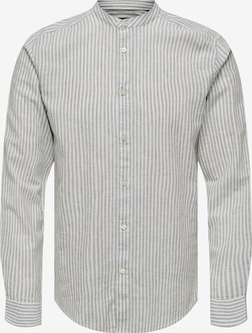 Coupe slim Chemise 'Caiden' Only & Sons en vert : devant