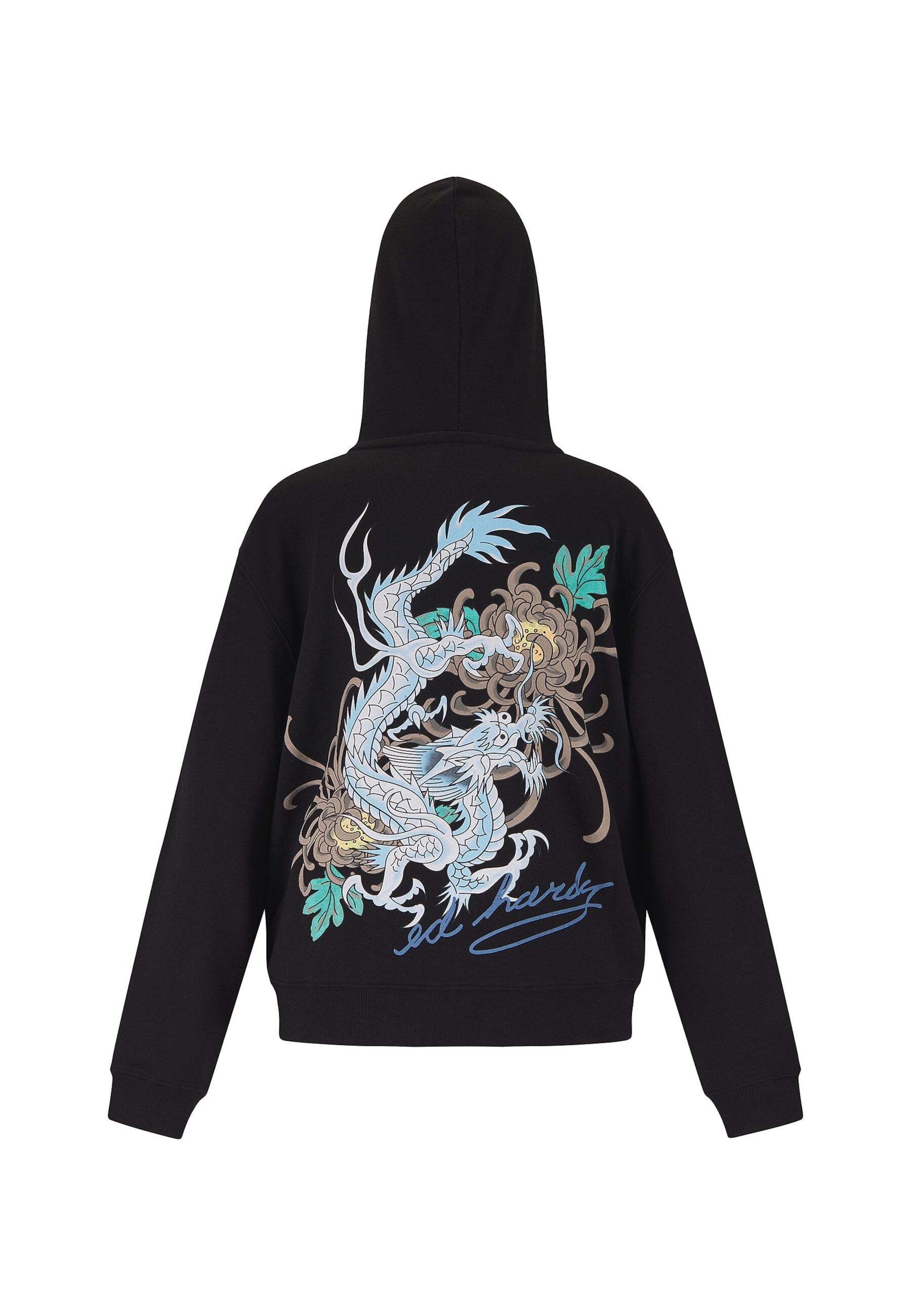 Ed Hardy Sweatjacke in Schwarz