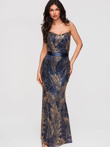 Ombre - Vestido de noche en azul: frente