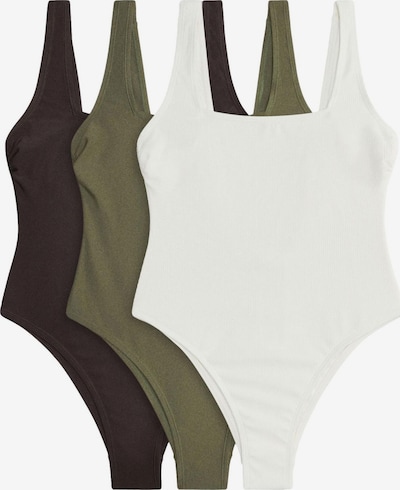 Costum de baie întreg pe XS The Set pe oliv / negru / alb, Vizualizare produs