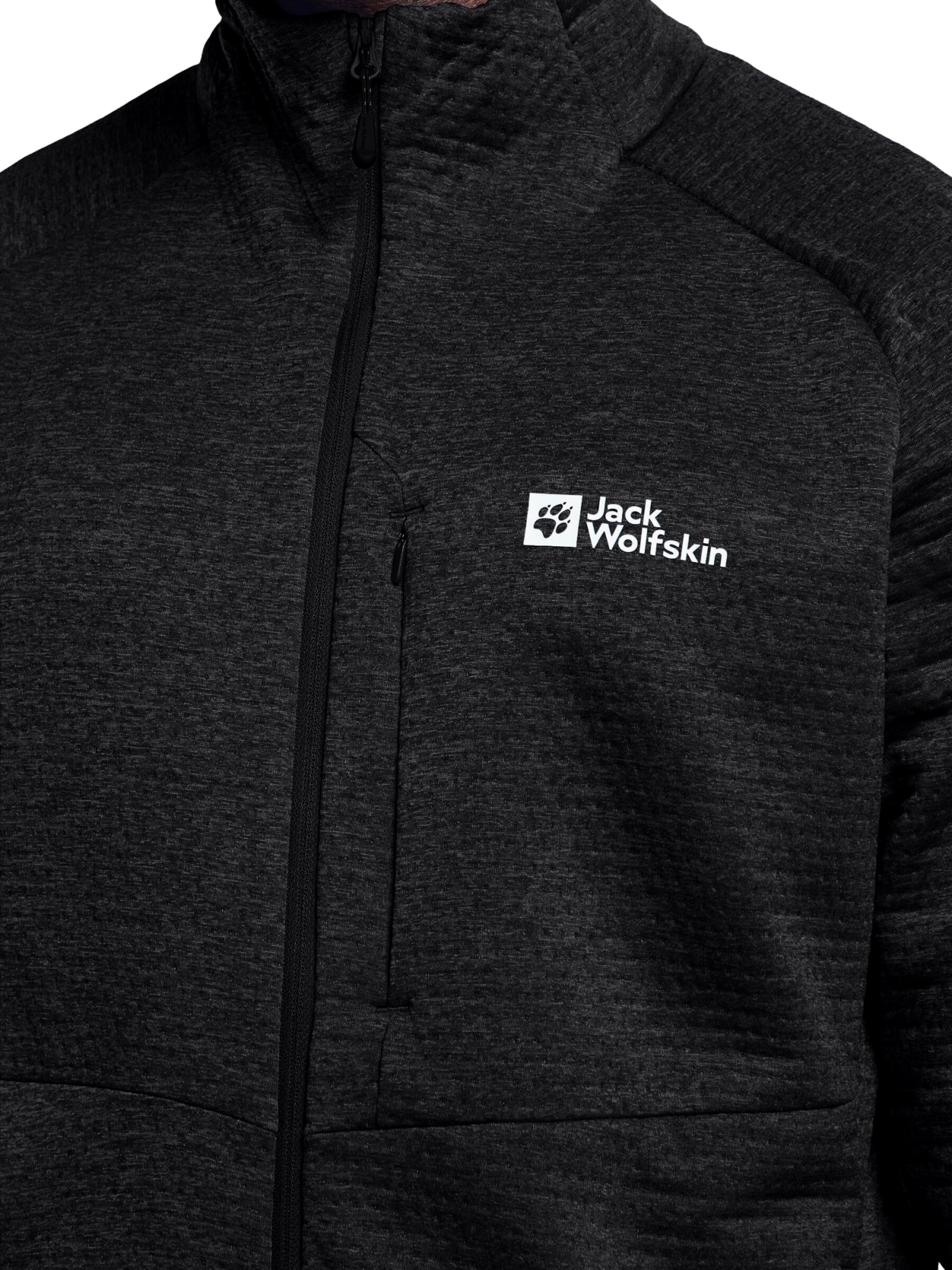 Veste en polaire fonctionnelle 'TAIGA FZ M' JACK WOLFSKIN en noir