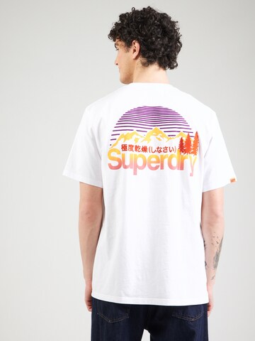 Superdry Koszulka 'Great Outdoors' w kolorze biały: przód