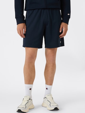 Champion Authentic Athletic Apparel Ohlapna forma Športne hlače | modra barva: sprednja stran