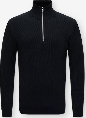 JACK & JONES Pullover 'JJEPERFECT' in Schwarz: Vorderseite