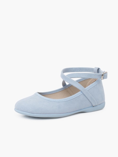 Pisamonas Ballerines en 28 en bleu ciel, Vue avec produit