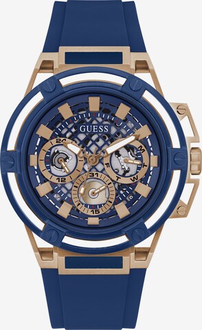 GUESS Analoog horloge 'MATRIX' in Blauw: voorkant