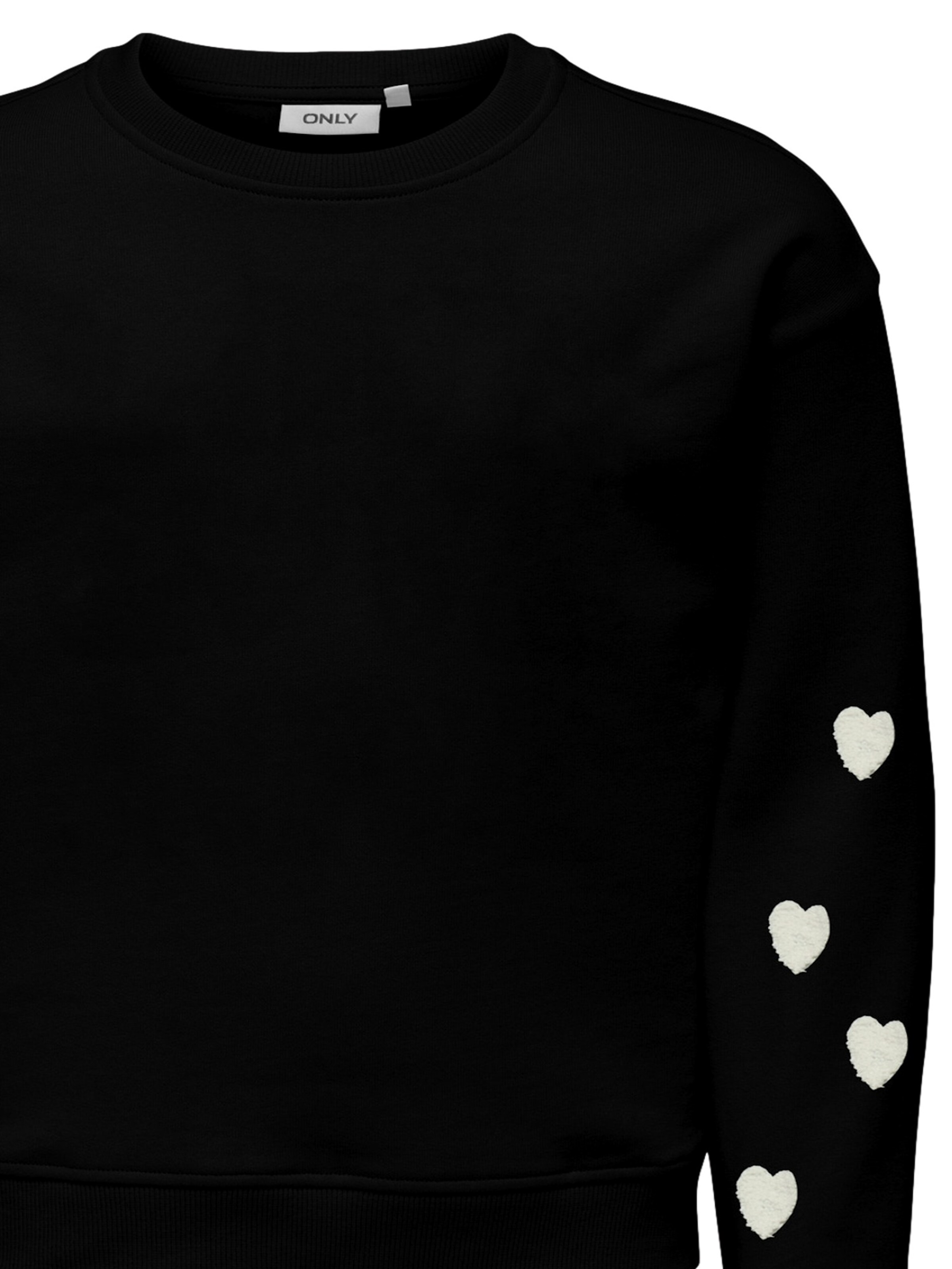 Pull-over 'Marisa Teddy Heart' ONLY GIRLS en noir