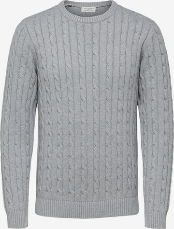 SELECTED HOMME Sweater in Grey: front