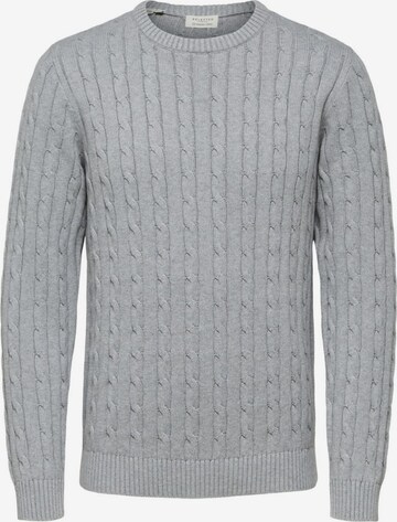 Pull-over SELECTED HOMME en gris : devant