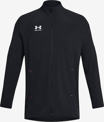 UNDER ARMOUR Trainingsjack 'Challenger Pro' in Zwart: voorkant