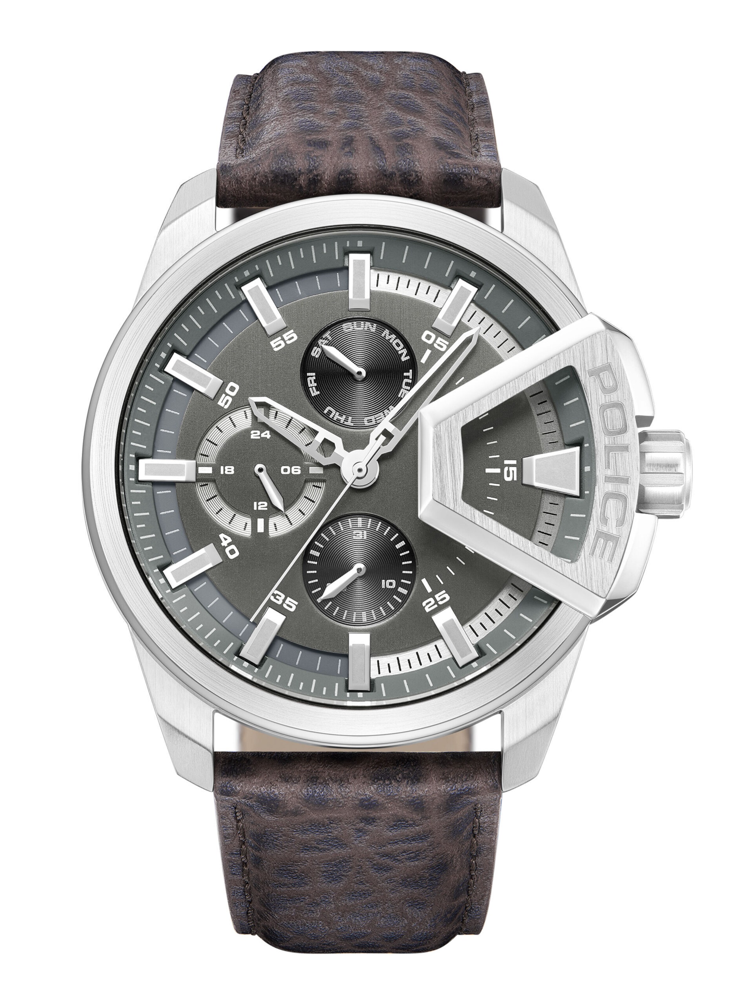 POLICE Analog watch 'Underlined' in Silver: front