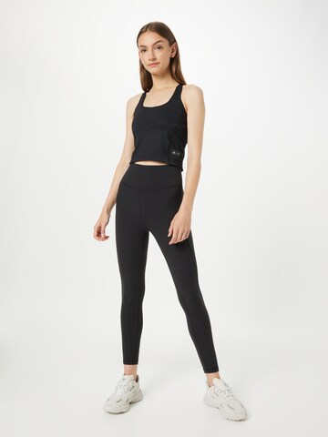 ADIDAS SPORTSWEAR Skinny Workout Pants 'Studio Luxe Wind Super-High-Waisted Rib' in Black