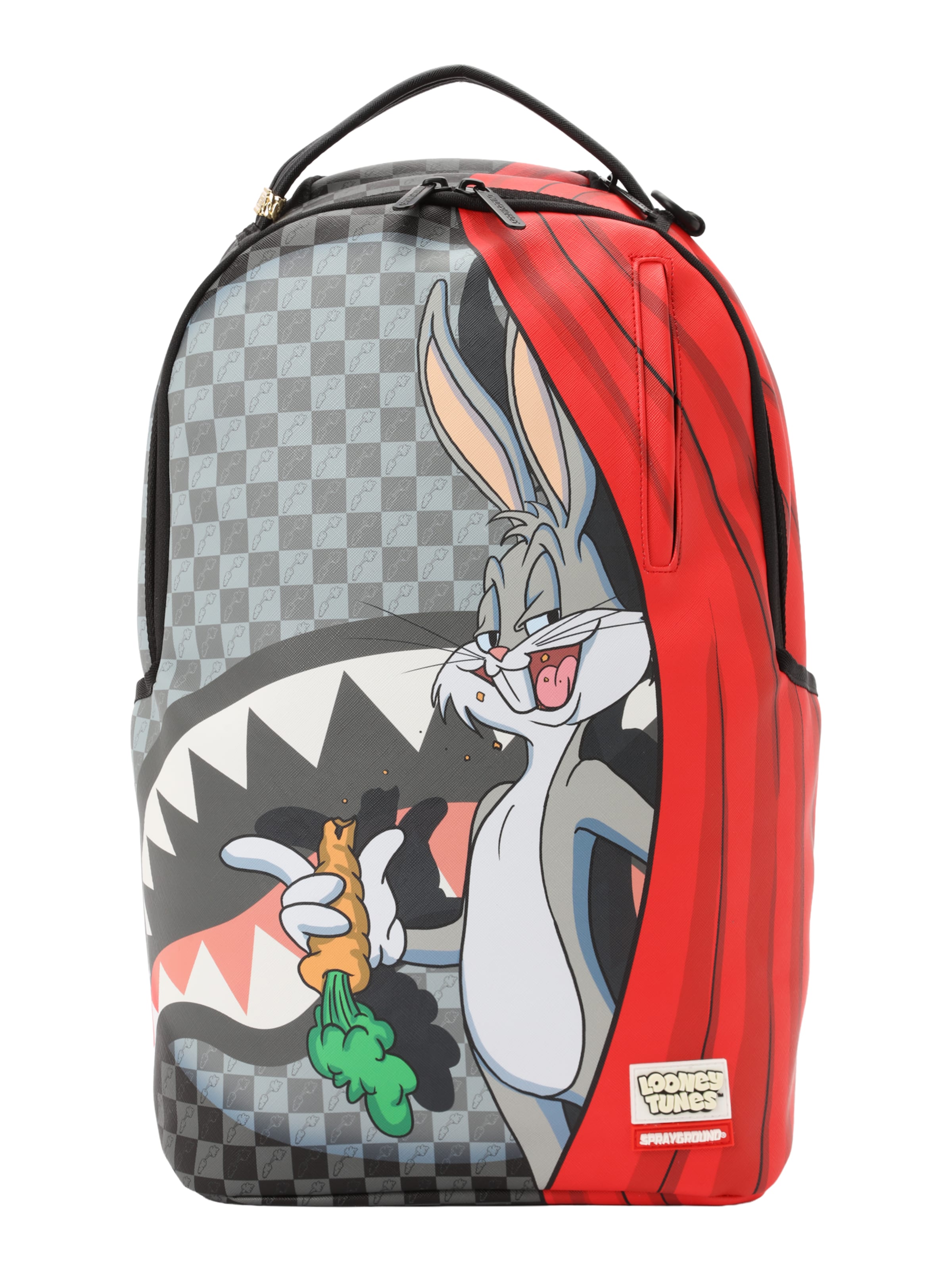 Sprayground Backpack 'BUGS CURTAIN REVEAL' in Black: front