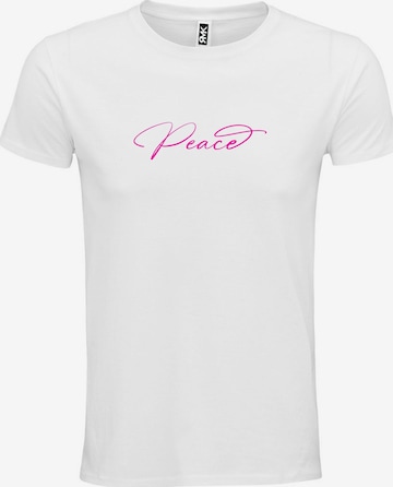 RMK Shirt 'Peace' in White: front