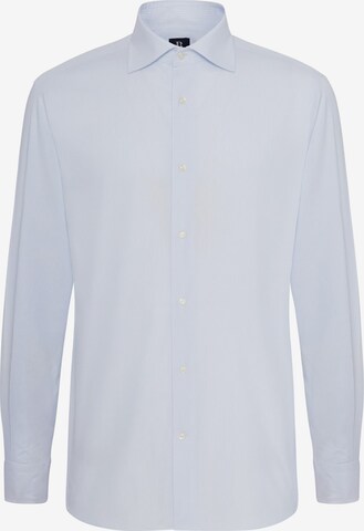 Coupe regular Chemise business 'Dobby Windsor' Boggi Milano en bleu : devant