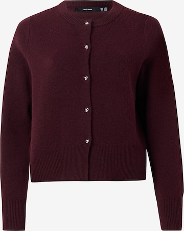 VERO MODA Knit cardigan 'KACY' in Red: front