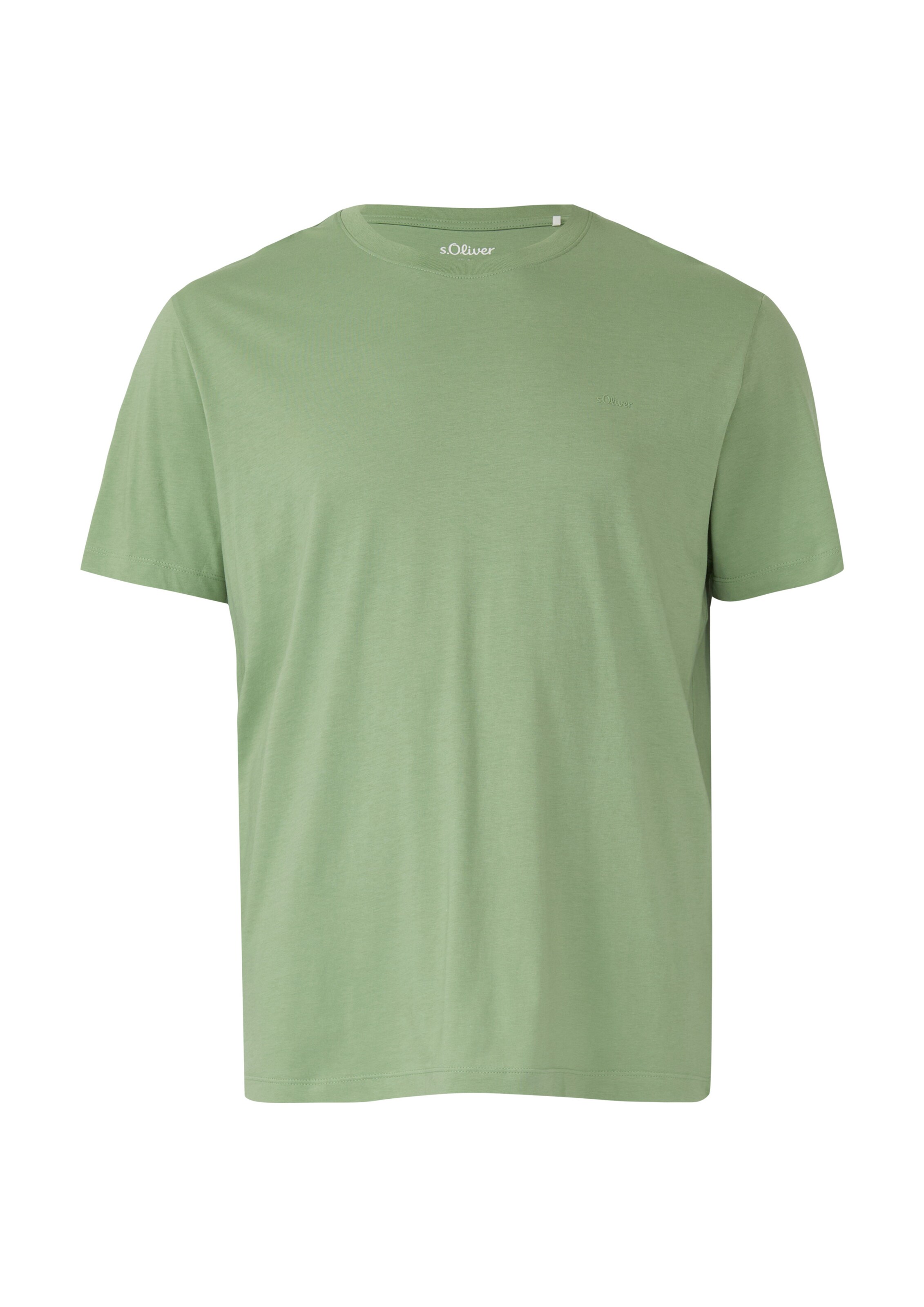 s.Oliver Men Big Sizes Shirt in Green: front
