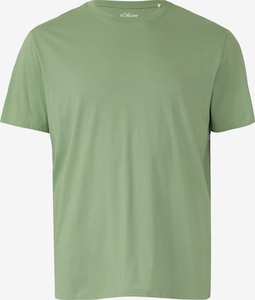 s.Oliver Men Big Sizes Shirt in Green: front
