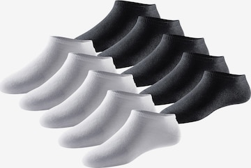 SCHIESSER - Calcetines invisibles ' Bluebird ' en negro: frente