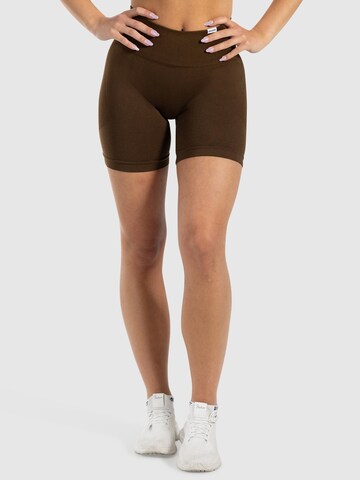 Smilodox Slim fit Sports trousers ' Edina ' in Brown: front