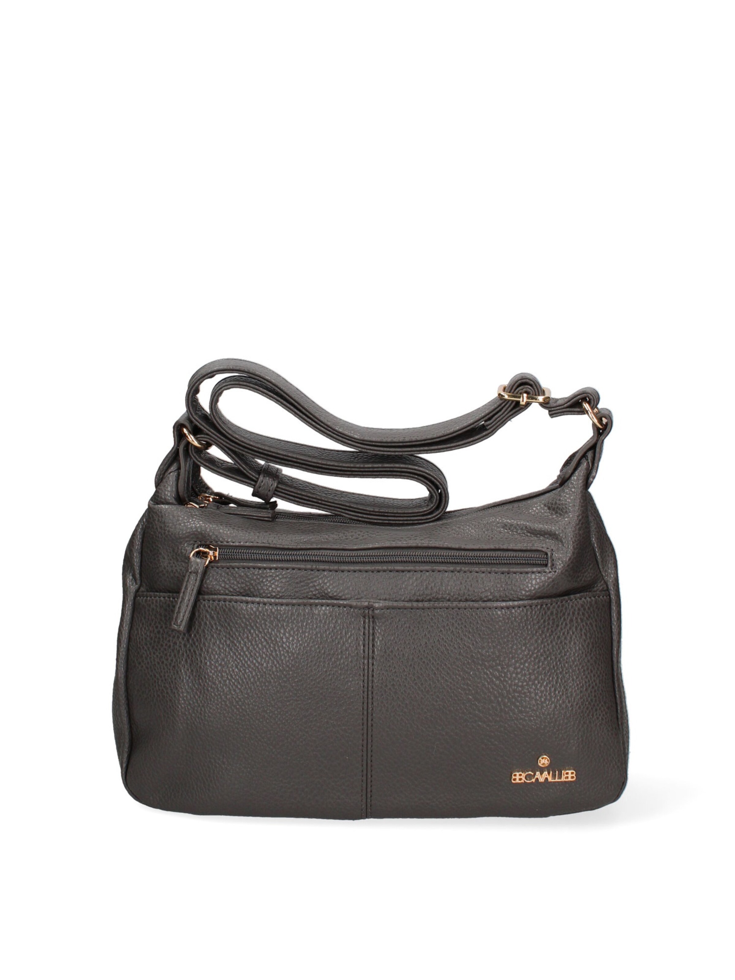 Borsa a spalla 'Borsa a Tracolla Donna Ecopelle con Zip e Tasche Multiple - B Cavalli' di B. Cavalli in grigio