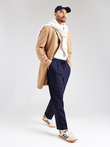 UNITED COLORS OF BENETTON Regularen Hlače na rob | modra barva