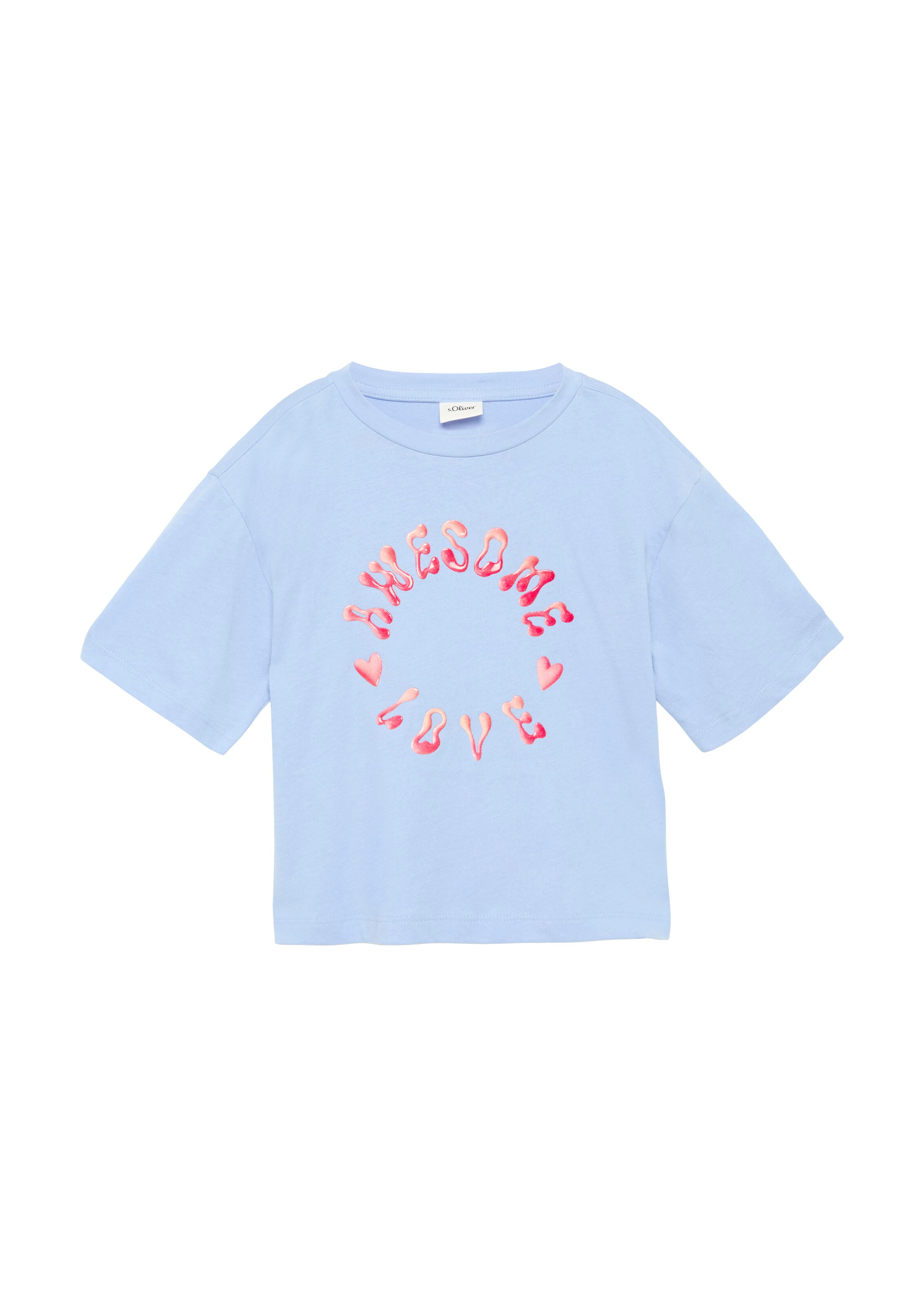 T-Shirt 'Boxy' s.Oliver en bleu : devant