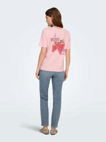 ONLY T-Shirt 'ONLLUCY MONJA' in Rot: Vorderseite