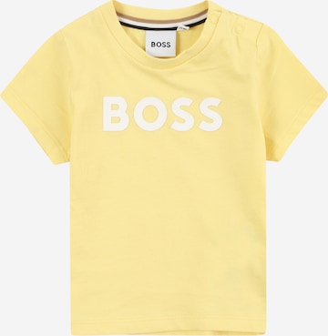 BOSS Kidswear Тениска в жълто: отпред