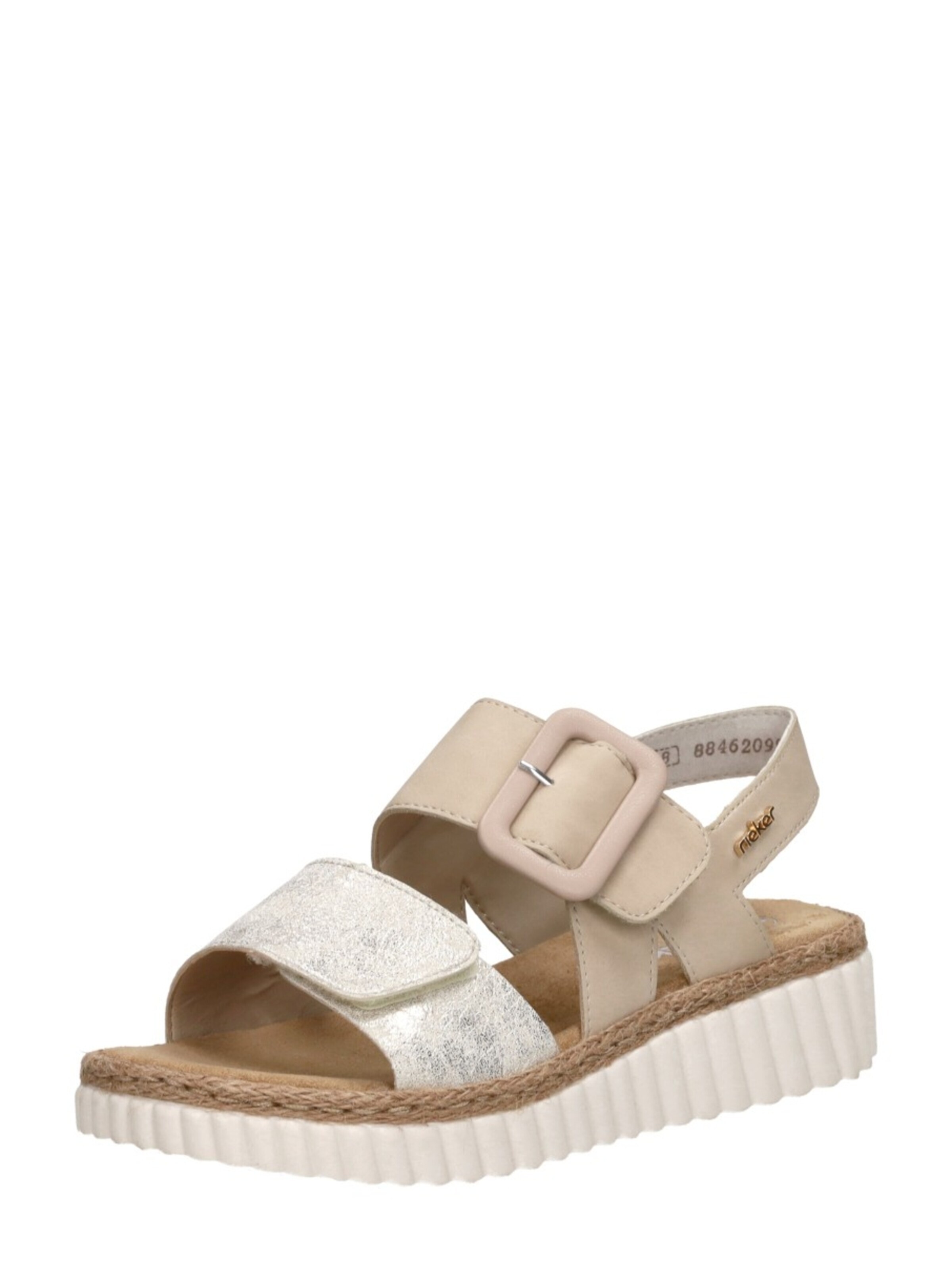 Rieker Sandal 'Sandalen Plat' in Beige