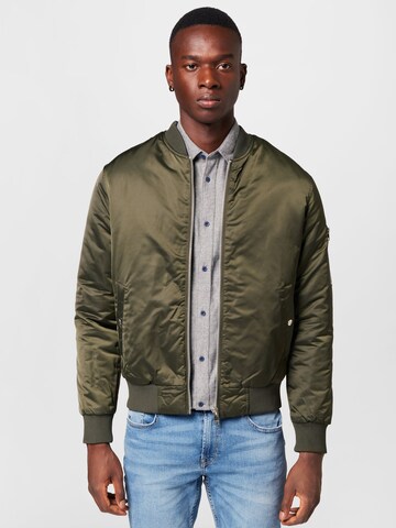 Veste mi-saison 'Terry' JACK & JONES en vert : devant