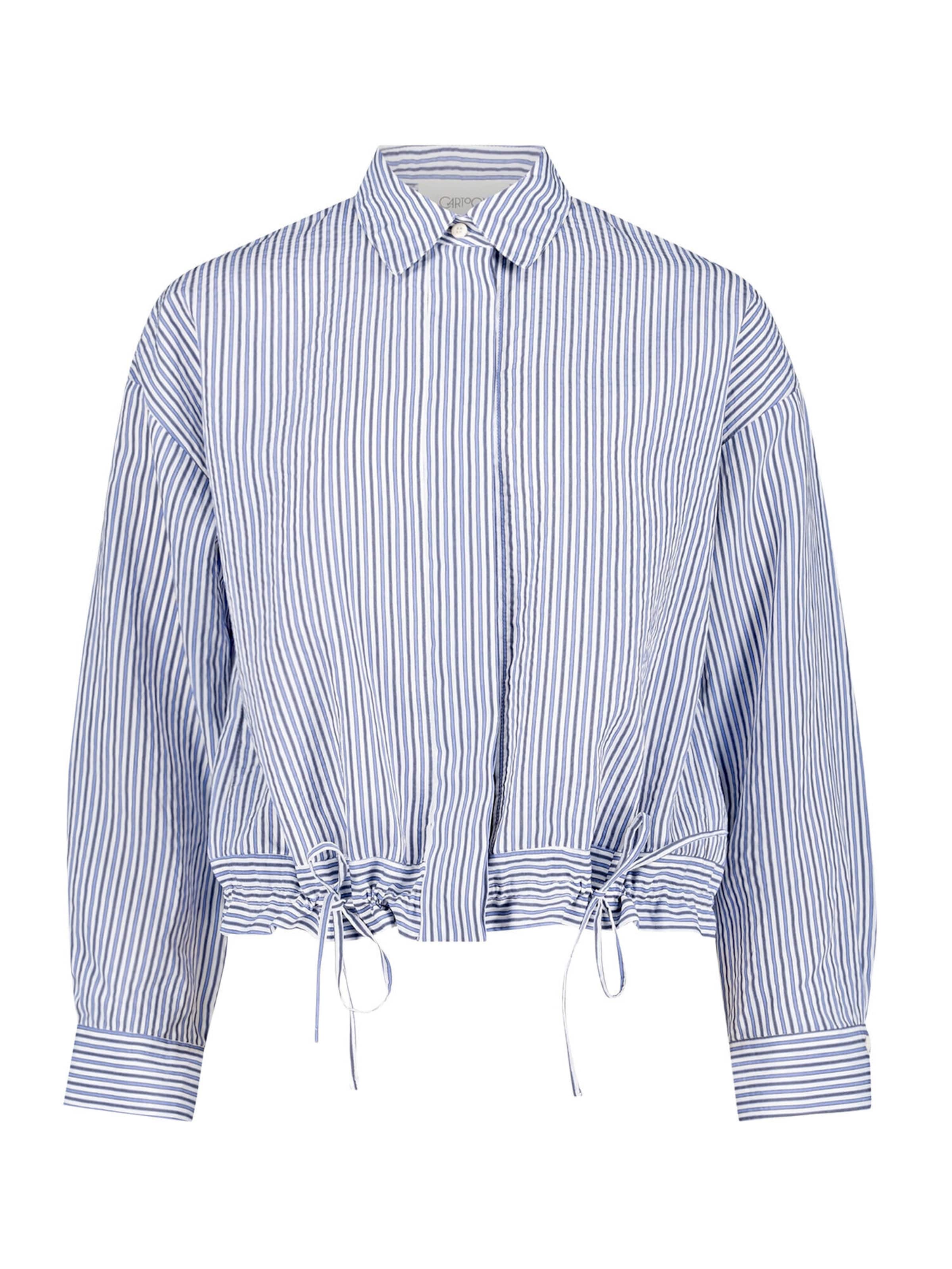 Cartoon Blouse in Blue: front