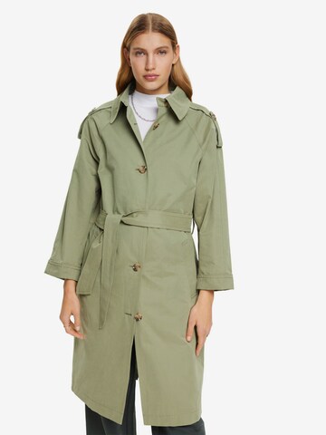 ESPRIT Between-Seasons Coat in Green: front