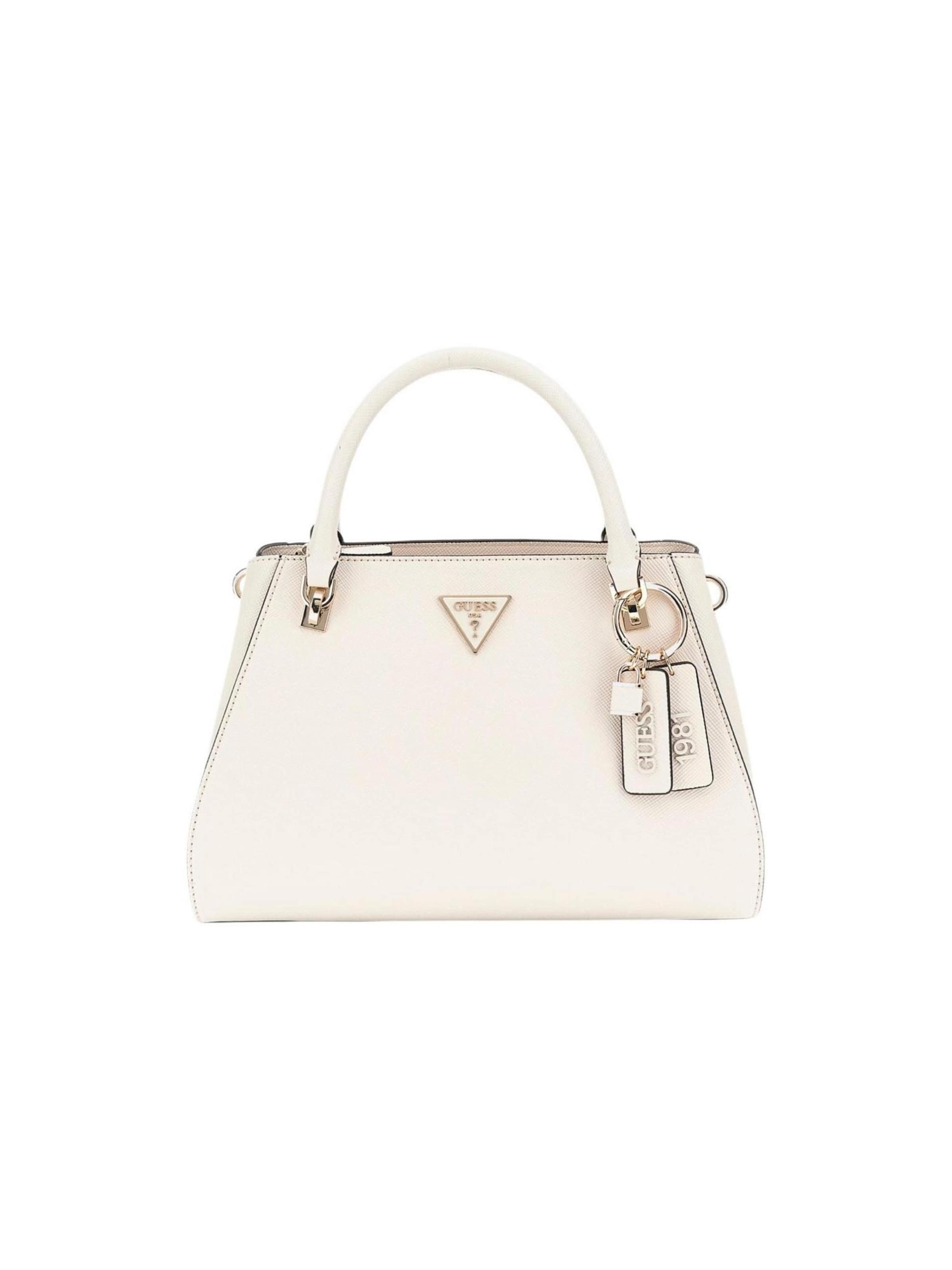 Borsa a mano 'NOELLE II LUXURY SATCHEL HWZG96 72070' di GUESS in beige: frontale