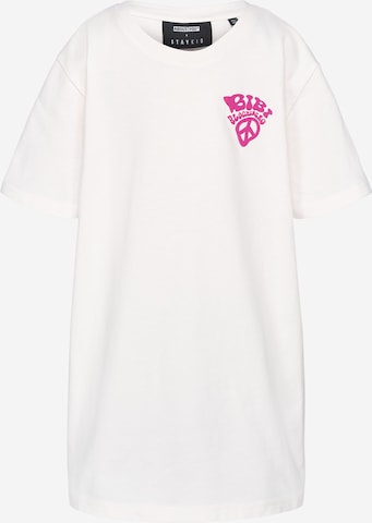 ABOUT YOU x StayKid Shirts 'PEACE' i hvid: forside