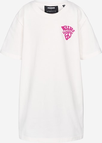 ABOUT YOU x StayKid - Camisola 'PEACE' em branco: frente