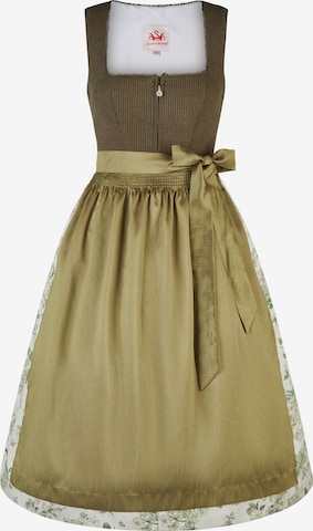 SPIETH & WENSKY Dirndl 'Kirsche' in Groen: voorkant
