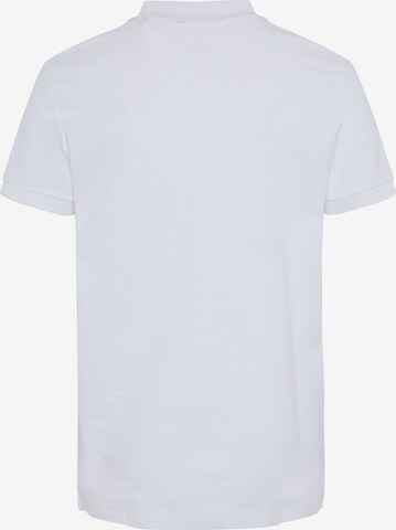 Oklahoma Jeans Shirt ' aus Piqué ' in White
