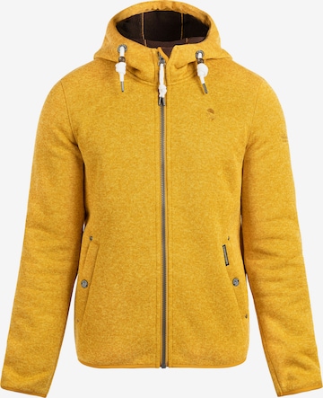 Jachetă  fleece 'Philon' de la Schmuddelwedda pe galben: față