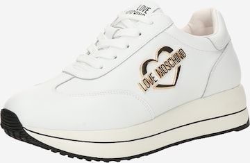 Baskets basses Love Moschino en blanc : devant